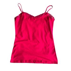 Merona Lace Cami Tank Top - Hot Pink NWT